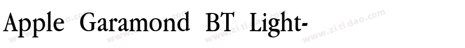 Apple Garamond BT Light字体转换